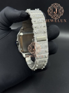 Montre de luxe Hip Hop Moissanite pour homme, style diamant, finition glacée, inspirée des célébrités, disponible à la vente - Product Image 2
