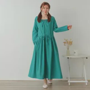 Robe midi vintage pour femmes grandes tailles, 100% coton, manches courtes, coupe ajustée personnalisée pour femmes, confortable à porter au quotidien - Product Image 3