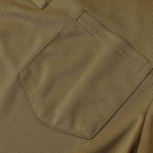 Nouvelle chemise pour homme de haute qualité, 100% coton, unie, décontractée, avec logo personnalisé sur le devant, séchage rapide, manches courtes, tissu tricoté - Product Image 3