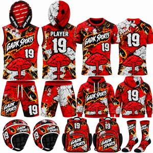 Custom <b>Blank</b> Package Deal Quarterback Training <b>Flag</b> 7 on 7 Sublimated Compression Set Jerseys 7v7 Football Uniform Packages - Product Image 3