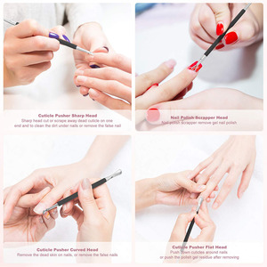 Empujador de Cutículas de Acero Inoxidable de Alta Calidad para Manicura, Empujador de Cutículas de Doble Punta para Uñas de Manos y Pies - Product Image 6