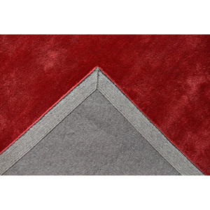 Alfombra Moderna de Lana Roja Sólida, Hecha a Mano, de Lujo, Minimalista, de Pelo Cortado de Alta Densidad, Rectangular - Product Image 4