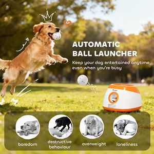 Lanciatore Automatico di Palline per Cani di Taglia Media e Grande, Distanza 26-79 Piedi, Arancione, Prodotto RC per Animali - Product Image 4