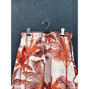 Women's Tropical Print <b>Short</b> Sleeve Shirt And <b>Shorts</b> <b>Set</b> Casual Summer Outfit With Pocket Turn-down Collar Woven Fabric - Product Image 4