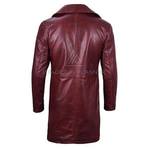 Abrigo de cuero PU para hombre a precio de fábrica, chaqueta de cuero larga informal y a la moda para invierno, de alta calidad. - Product Image 3
