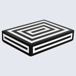 AL MALIK CRAFT AMC Caja de Almacenamiento Rectangular de Madera, Color Negro Crema, con Patrón Geométrico Incrustado, Organizador de Joyas y Cosméticos, Navidad, 0-1L - Product Image 5