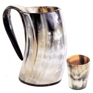 Classic Buffalo Horn Beverage Mug Hand Polished Genuine Horn <b>Cup</b> Suitable for Beer Whiskey Coffee and Tea Lovers - Product Image 6