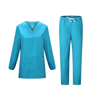 Women's <b>Purple</b> Scrub Set V-Neck Top With Pockets And Drawstring Pants Hospital Uniforms For Nurses And Doctors - Product Image 2