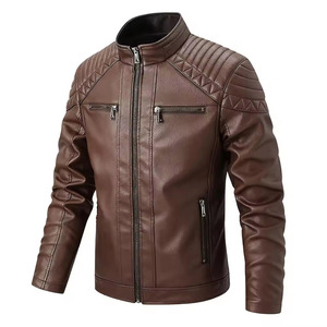 High Quality Modern Fit Comfortable Feel For Street Style Winter <b>Jacket</b> With Trendy Look <b>Men</b> <b>Leather</b> <b>Jacket</b> - Product Image 1