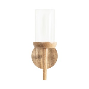 Porte-bougie mural en bois élégant à bras unique, support de bougie rustique suspendu pour la décoration murale de la maison, salle à manger, à prix abordable - Product Image 3