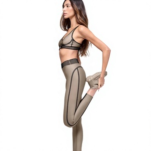 Ensemble décontracté 2 pièces pour femme, couleur unie, leggings de yoga en tricot, soutien-gorge de sport, respirant, écologique, séchage rapide, 100% coton, fitness - Product Image 2