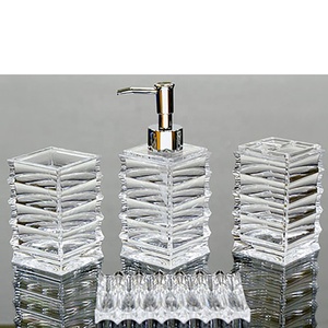 Porte-brosse à dents en acrylique écologique quatre pièces de la marque EL - Product Image 1