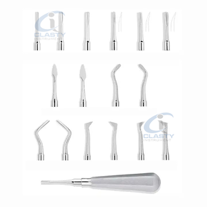Ensemble d'instruments chirurgicaux dentaires personnalisables en acier inoxydable avec poignée moletée, outils manuels argentés, classe I, certifiés CE - Product Image 6