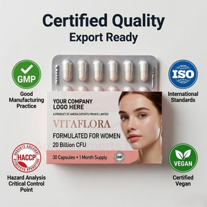 Cápsulas Probióticas para Mujeres, 20 Mil Millones de UFC, Suplemento de Apoyo Vaginal y Digestivo, Marca Privada OEM, Hecho en India, Modelo AE-WPC-001 - Product Image 2