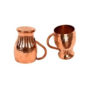 Elegant Shape <b>Copper</b> Mug Moscow Mule <b>Cup</b> Pure <b>Copper</b> Drinkware for Bar Kitchen Restaurant - Product Image 1