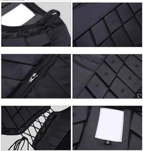 Chaleco de Seguridad para Montar a Caballo, Protector Corporal para Adultos, Espuma Segmentada, Cierre Frontal, Malla Ventilada Lateral, Cordones Negros - Product Image 6