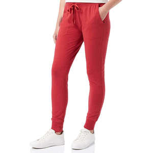 Pantalon de survêtement rouge pour homme, taille élastique, cordon de serrage, poches latérales, respirant, tricoté, décontracté, pour l'automne - Product Image 1
