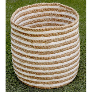 Panier artisanal durable au design élégant – Organisateur en jute naturel pour étagères, armoires et présentoirs de table - Product Image 1