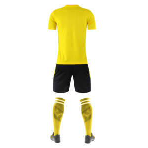 Ensemble de maillots de football à coupe athlétique, motif géométrique vert citron, sublimation premium, séchage rapide, vente en gros - Product Image 1