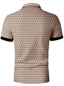 Polo à manches courtes imprimé à motifs simples pour homme, collection été 2026, le plus vendu, idéal pour les activités de plein air, séchage rapide et performance. - Product Image 2