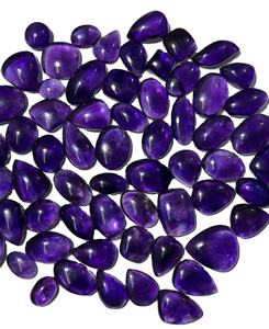 Cabujón de amatista Natural de grado AAA +, joyería de piedras preciosas, uso de tamaño personalizado, lote al por mayor, gemas Trimurti certificadas por terceros - Product Image 2