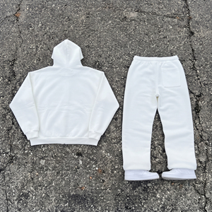 Loose Fit Sweatpants Baggy Tracksuits Men Custom Distressed <b>Embroidery</b> Oversized Track Suit Men's Winter Heavyweight Jogger <b>Set</b> - Product Image 2