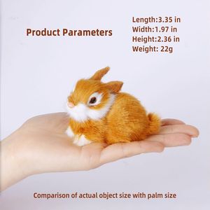 Juego de 5 Figuras Realistas de Conejitos de Pascua en Colores Naturales (Negro, Marrón, Gris) para Coleccionistas, Decoración de Pascua con Aspecto Real - Product Image 3