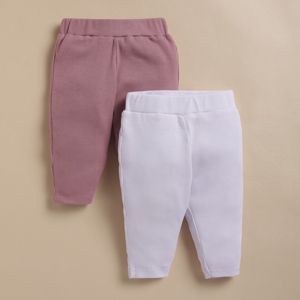 Leggings de lápiz de elastano de bambú orgánico de calidad superior Paquete de 2 - Nostalgia Rose + Lavender Fog - Product Image 1
