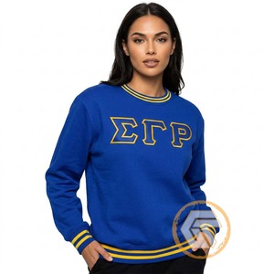 Pull en molleton de coton respirant et écologique brodé personnalisé de haute qualité pour femme, collection automne/hiver, motif Sigma Gamma Rho - Product Image 2