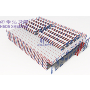 Système de rayonnage de mezzanine industrielle <span class=keywords><strong>Heda</strong></span>, mezzanine d'entrepôt, bureau, plateformes industrielles, systèmes de rayonnages - Product Image 6
