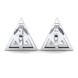REYES Triangle Shape 2.2 Carat Moissanite <b>Stud</b> <b>Earrings</b> for Women in 14K 18K Solid White Gold <b>Fine</b> Jewelry Anniversary Gifts - Product Image 4