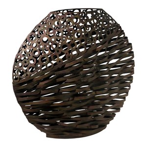Bronze Finish Handmade Stylish Designer Superior Quality Metal Vases For Wedding And <b>Parties</b> <b>Table</b> Centerpiece Decoration Supply - Product Image 1