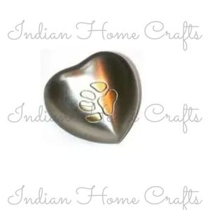 Brass Dog & <b>Cat</b> Pet Ash <b>Urn</b> Heart Keepsake Durable Cremation Memorial <b>Urn</b> Paw Pattern Tabletop Decor - Product Image 3