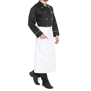 Veste de chef professionnelle de qualité supérieure, respirante, imperméable, antibactérienne, en coton et lin, logo personnalisé, uniforme d'hôtel - Product Image 5
