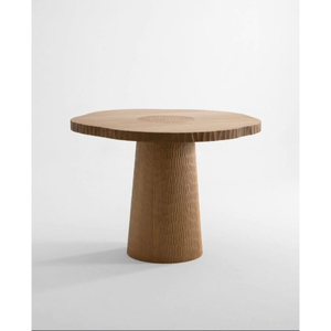 <b>Round</b> <b>Wooden</b> <b>Coffee</b> <b>Table</b> With Tapered Base Handmade Midcentury Living Room Furniture Customized Side <b>Table</b> - Product Image 3