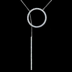 Collar de Cadena Ajustable con Colgante de Círculo Geométrico Moderno de la Mejor Calidad, Collar de Círculo de Cristal Redondo, Collar de Lujo para Fiesta - Product Image 5