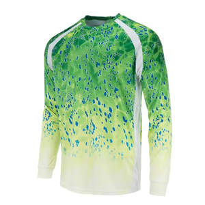 Maillots de pêche personnalisés à manches longues respirants imprimés par sublimation, unisexe, protection solaire UPF50 en polyester, anti-UV, grandes tailles, personnalisables - Product Image 4