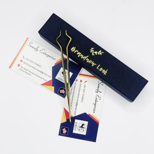 Pince à épiler d'isolation de cils en acier inoxydable de précision à pointe ultra-fine durable et écologique pour l'application de séparation des cils - Product Image 1