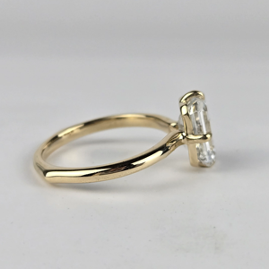 แหวนหมั้นเพชรทรงเอเมอรัลด์ VIBHINI ชุบทอง 14K แบบฝังขอบ ประดับเพชร IGI Certified เครื่องประดับหรูสำหรับผู้หญิง - Product Image 4