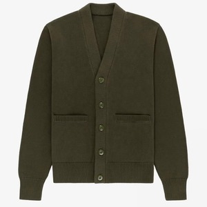 Custom Multi-Size Color High Quality Thick Solid V-Neck Double Breasted Wool/Acrylic <b>Sweaters</b> for Women <b>Cardigans</b> - Product Image 4