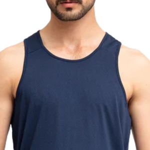 Momentum Muscle Tank Men's <b>Navy</b> Blue Sleeveless Gym Workout Tank <b>Top</b> - Product Image 2