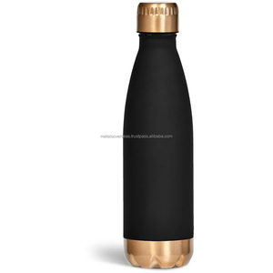 Botella de Agua de Seda Negra y Cobre con Detalles Dorados, Diseño Moderno, Tapa de Cobre para Beber Directo, Entrega Rápida, Ecológica, Apta para Lavavajillas - Product Image 5