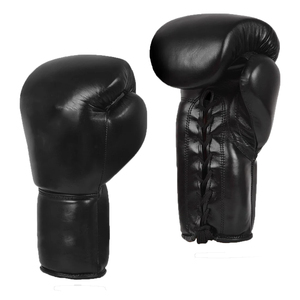 Guantes de Boxeo de Cuero Negro Personalizados, Guantes de Boxeo Profesionales Personalizados, Guantes de Boxeo Económicos para Combate, Diseño Personalizado - Product Image 3