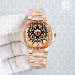 Reloj de Cuarzo Analógico para Mujer Charm Jewells, Oro Amarillo, Caja Redonda de 38 mm, Esfera de Zafiro, Cierre Plegable, Estilo de Lujo y Moda - Product Image 4