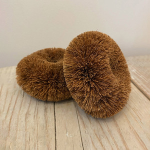 Coconut fiber coir scourer <b>round</b> tawashi <b>brush</b> scrubber dish cleaning scrubbing <b>brushes</b> wholesale - Product Image 2