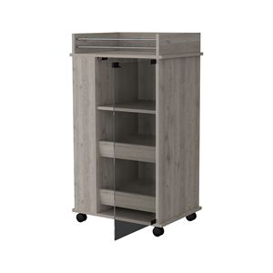 Lusk drink Set servizio ruote Bar carrello con 2-portabottiglie e porta in vetro - Product Image 2