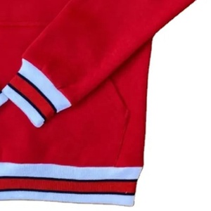 Sudadera Roja de Cuello Redondo para Mujer con Rayas Blancas y Azules, Bolsillos, Tejida, para Otoño, Corte Regular - Product Image 4