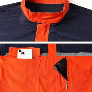 Overol de Seguridad para Trabajo, Uniforme para la Industria de la Construcción, Antiestático, Ignífugo, Impermeable, Ajuste Regular - Product Image 4