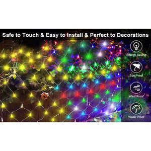 9.8*6.5FT Christmas Party Lighting 360 LED Mesh Net Light with 8 Modes Remote Connectable Garden Net String Christmas Lights - Product Image 6
