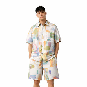 Conjunto de Dos Piezas Personalizado para Hombre, Verano 2026, Camisa de Manga Corta y Pantalones Cortos con Estampado Informal, Ropa Urbana con Patrón Abstracto - Product Image 2